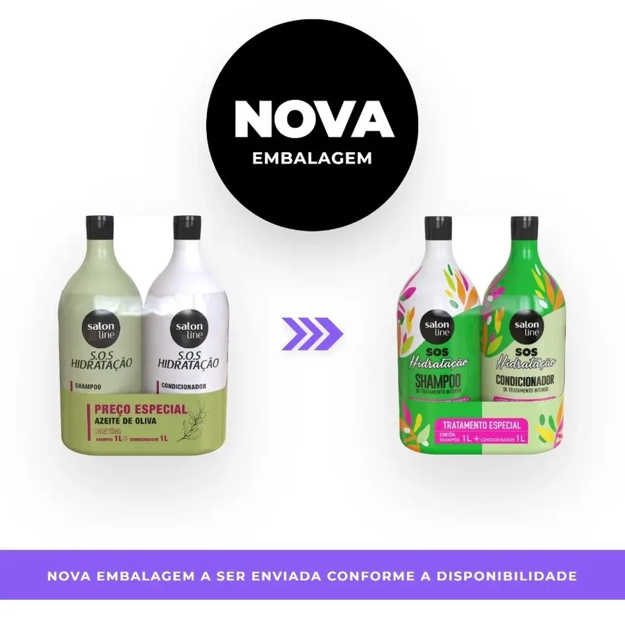 Kit SOS Hidratação Ultra Cachos com Máscara de Hidratação Salon Line — imagem 2