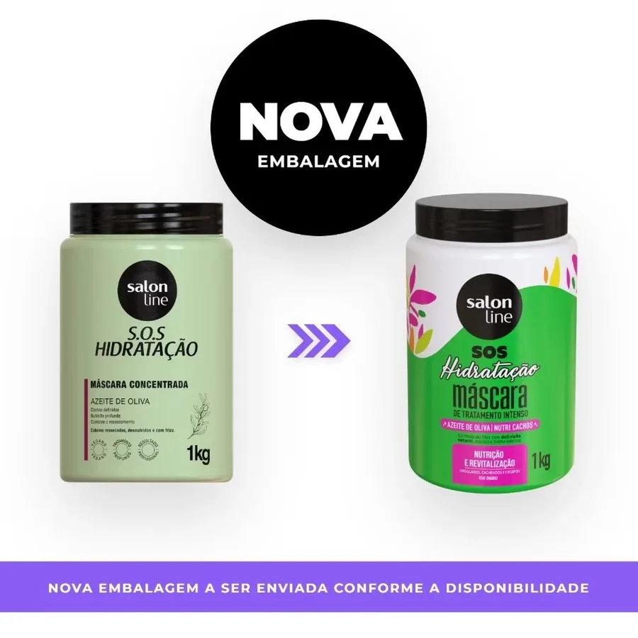 Kit SOS Hidratação Ultra Cachos com Máscara de Hidratação Salon Line — imagem 5