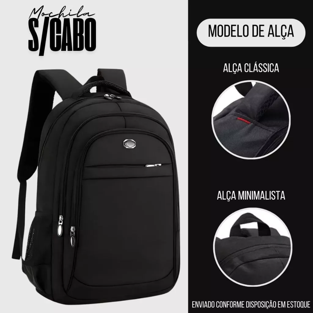 Mochila Masculina Bolsa Feminina Notebook Escolar Resistente Oferta — imagem 8