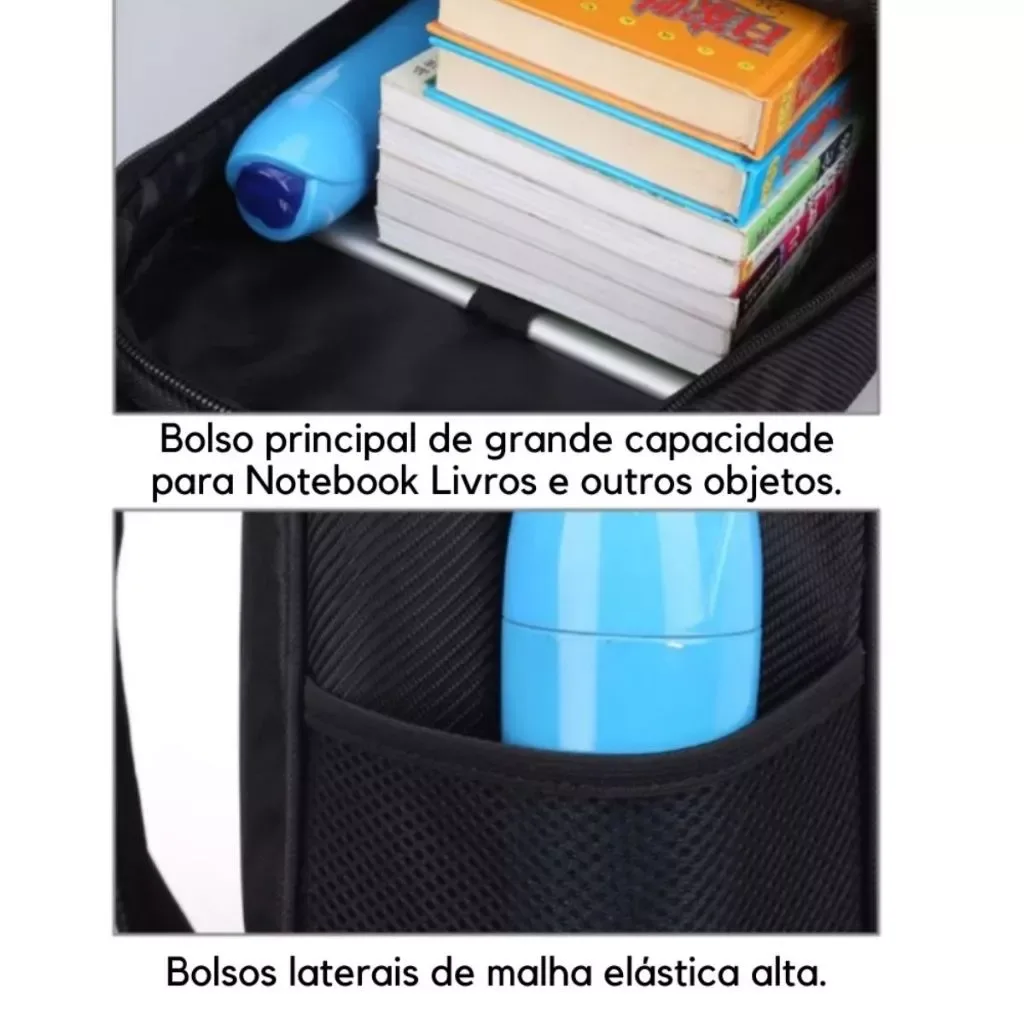 Mochila Masculina Bolsa Feminina Notebook Escolar Resistente Oferta — imagem 6