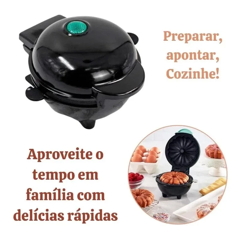 Mini Máquina de Bolo e Pipoca sem Óleo Portátil 110V — imagem 8