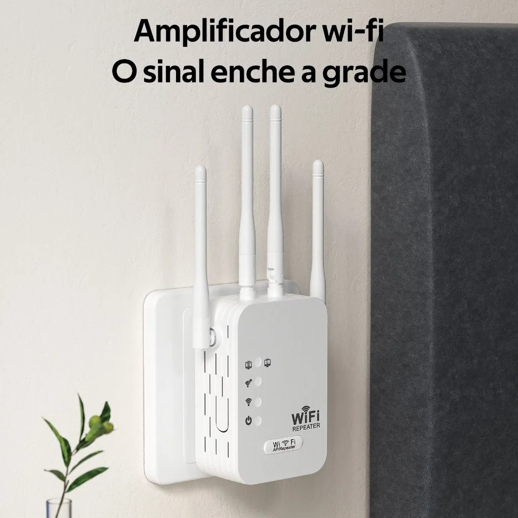 Amplificador de sinal Wi-Fi repetidor e roteador sem fio rede sem fio através da parede Dupla pressão/2.4G - G8 — imagem 9