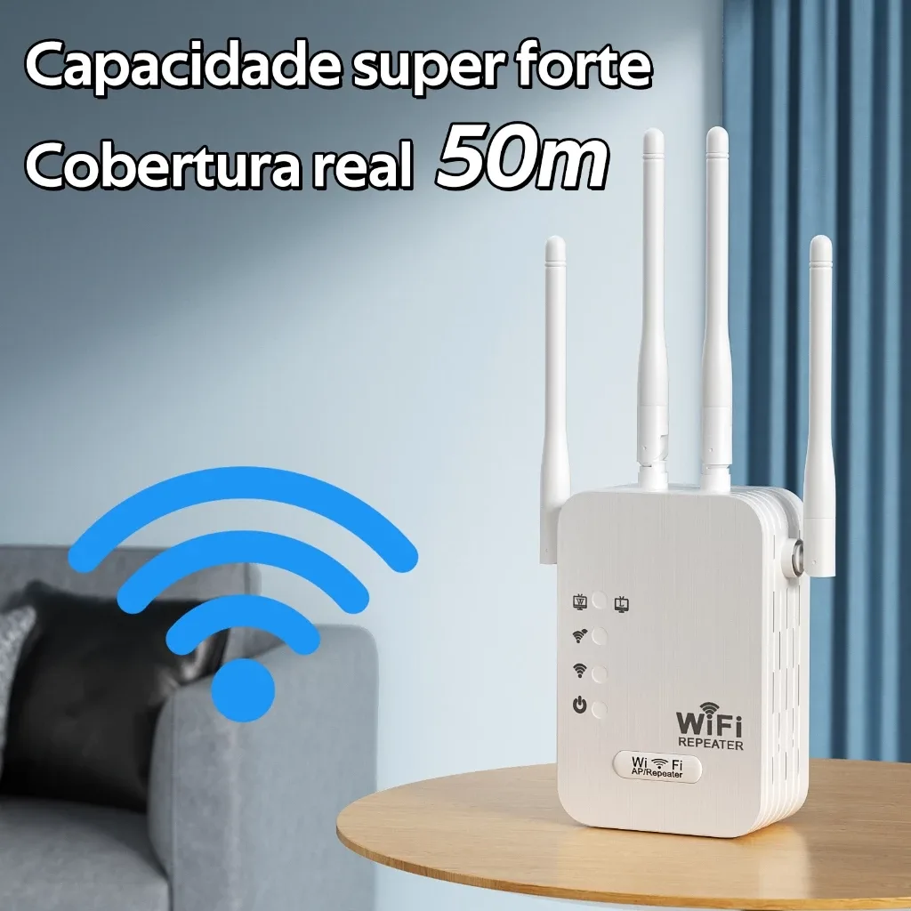 Amplificador de sinal Wi-Fi repetidor e roteador sem fio rede sem fio através da parede Dupla pressão/2.4G - G8 — imagem 5