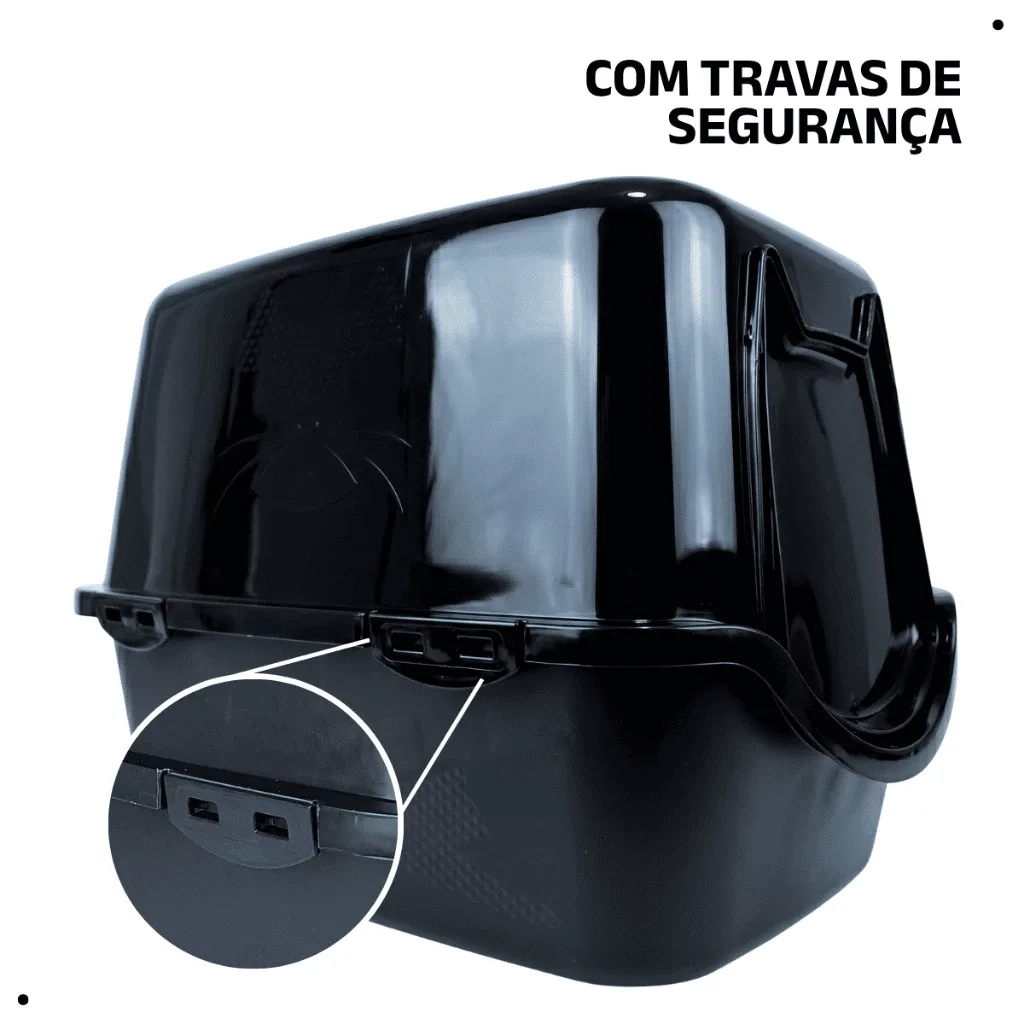 Caixa Areia Fechada Banheiro Toalete Sanitário Gato Antiodor Durapets — imagem 3