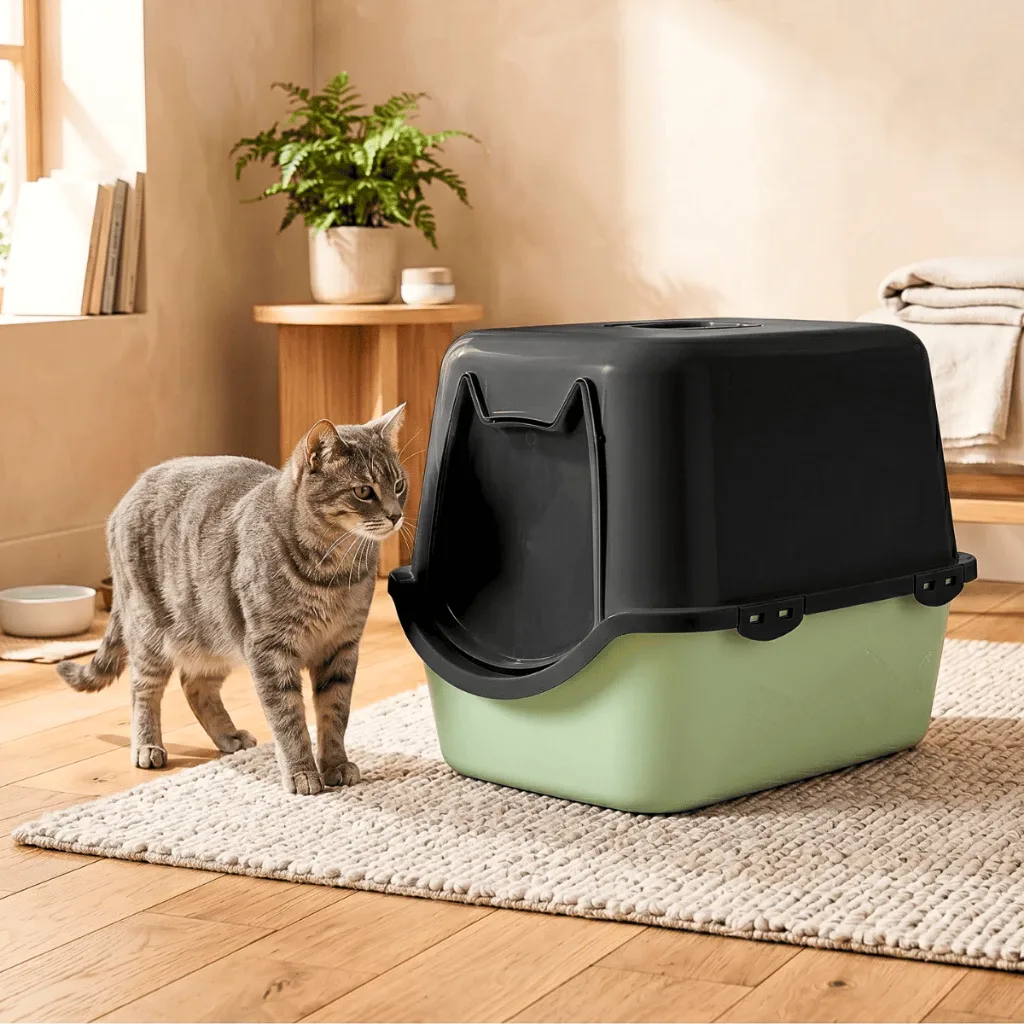 Caixa Areia Fechada Banheiro Toalete Sanitário Gato Antiodor Durapets — imagem 7